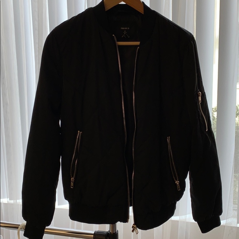 Black bomber jacket